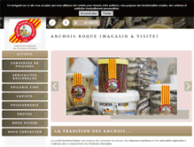 Tablet Screenshot of anchois-roque.com